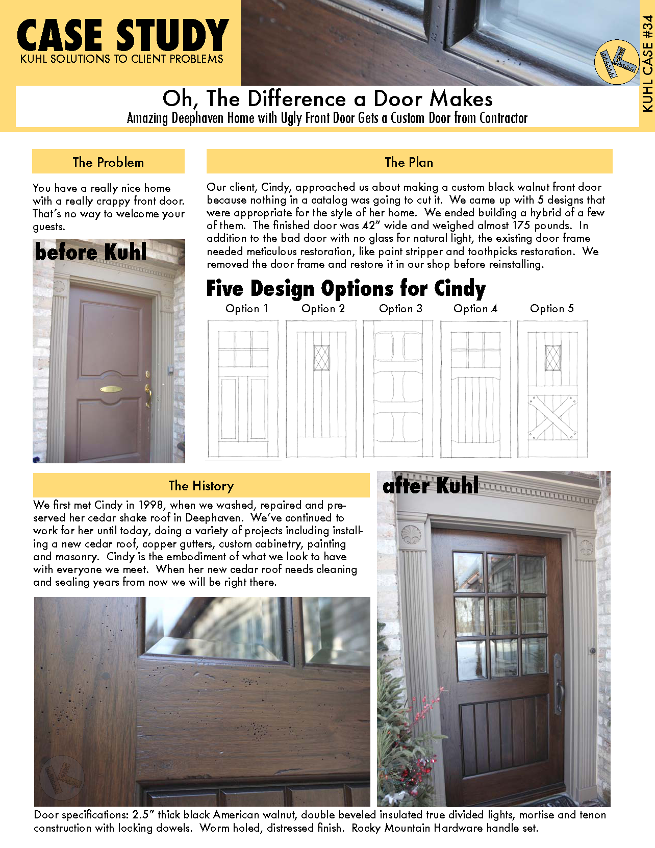 Oh, The Difference a Door Makes: Custom Door for Minneapolis Home