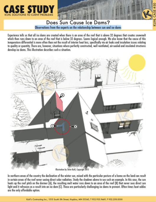 Observations from the experts on the relationship between sun and ice dams