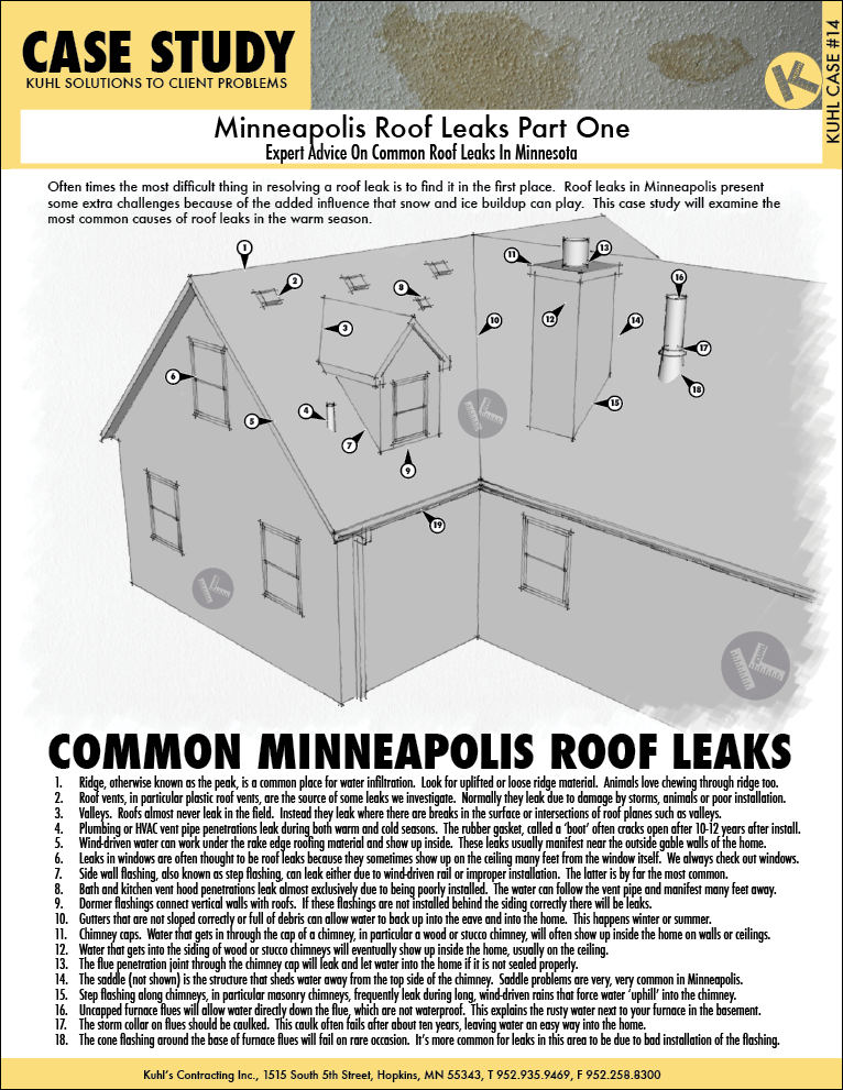 Expert Advice On Common Roof Leaks In Minnesota
