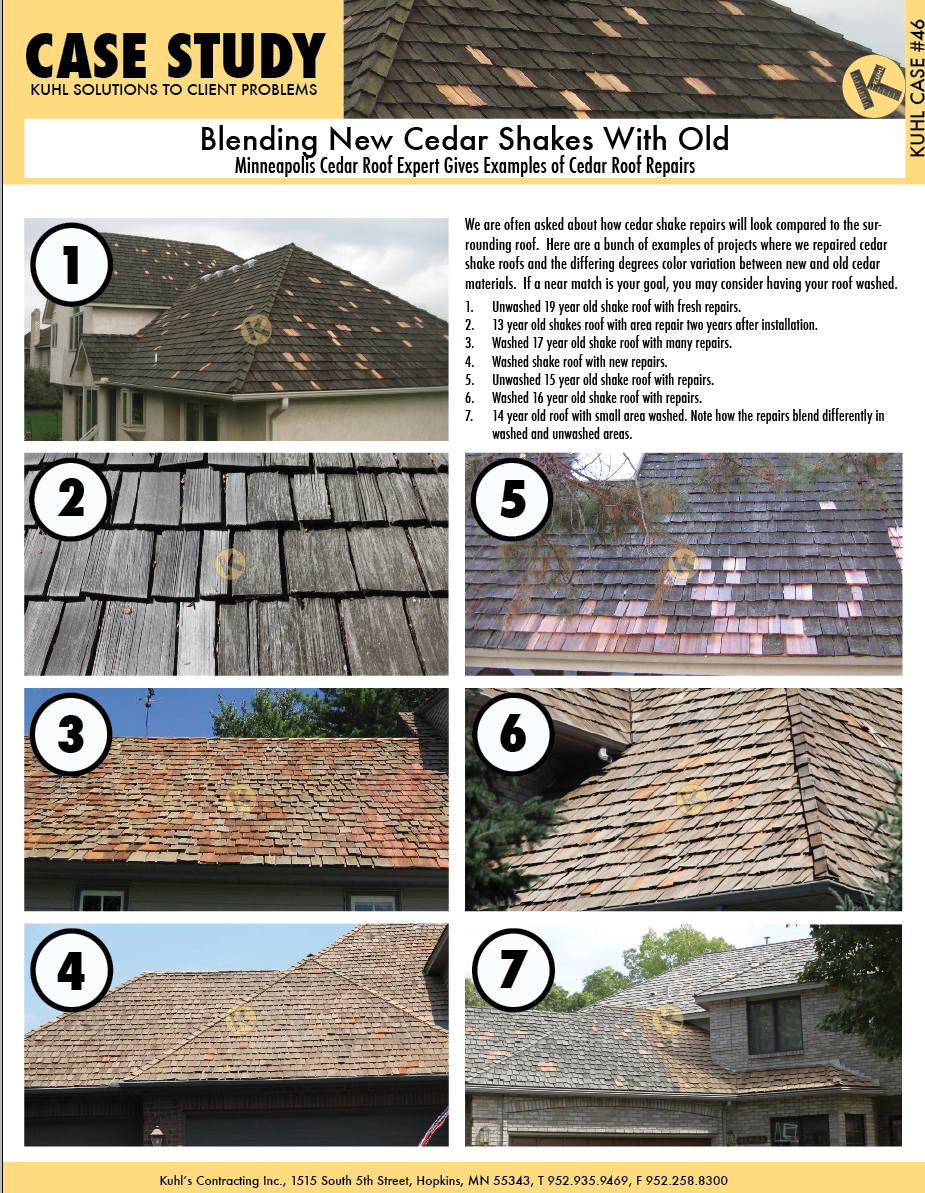Minneapolis Cedar Roof Expert Gives Examples of Cedar Roof Repairs