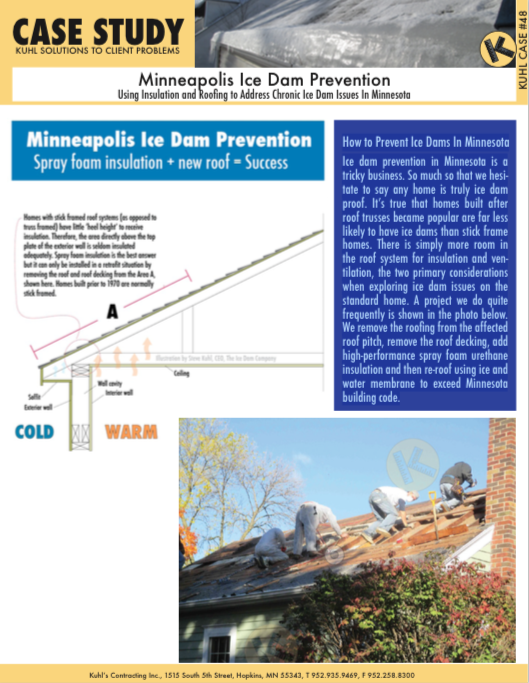 Using Insulation and Roofing to Address Chronic Ice Dam Issues In Minnesota